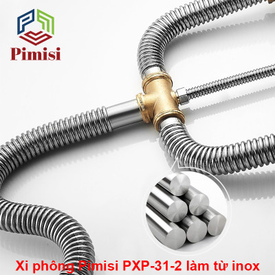 Xi Phông Chậu Rửa Bát 2 Hố Phi 110-140 Inox Cao Cấp Kiểu Chun Uốn - Bẻ Cong, cho Bồn Rửa Chén 2 Hộc Đôi | Chính Hãng