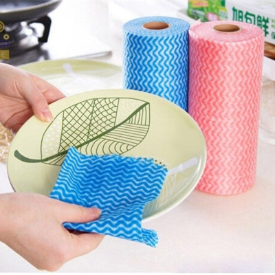Cuộn Khăn Lau Nhà Bếp Đa Năng 50 Miếng - Vệ Sinh, Lau Chùi Nhà Cửa- Hàng Loại 1 - Chính Hãng