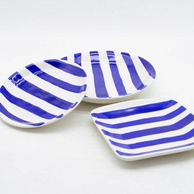 Dĩa vuông sâu 03 (19.5 cm) - Họa Tiết Vẽ Tay