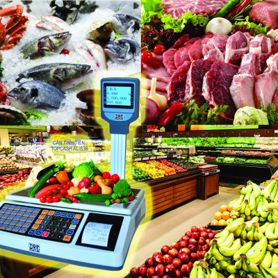 Cân tính tiền in hóa đơn TOPCASH AL-S36 dùng để tính tiền quầy hoa quả, trái cây, thịt cá, hải sản trong Shop, siêu thị mini, trung tâm bán hoa quả, quầy bán thực phẩm - Hàng chính hãng