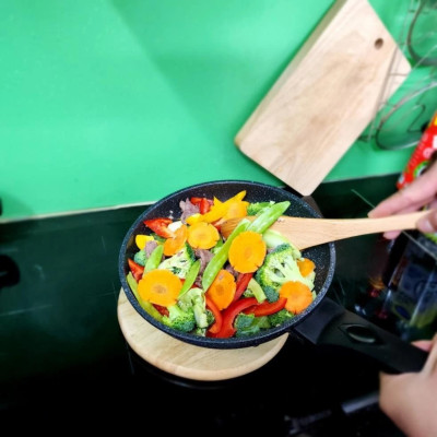 Chảo sâu lòng vân đá chống dính nhôm đúc Bennix Thái Lan Terra 22cm/26cm/28cm/30cm đáy từ