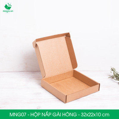 MNG07 - 32x22x10cm - Combo 20 hộp nắp gài hông - Thùng carton đóng hàng 