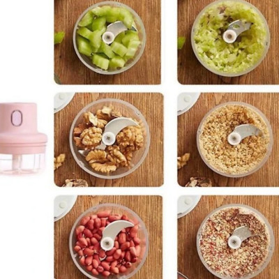 Máy xay tỏi ớt KG25 mini cầm tay đa năng, nhỏ gọn tiện ích dễ sử dụng, thể tích 250ml, bằng điện - pin sạc 45W - Hàng chính hãng