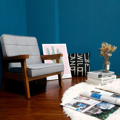 Ghế ngồi đơn trẻ em Juno sofa vải bố nhiều màu 