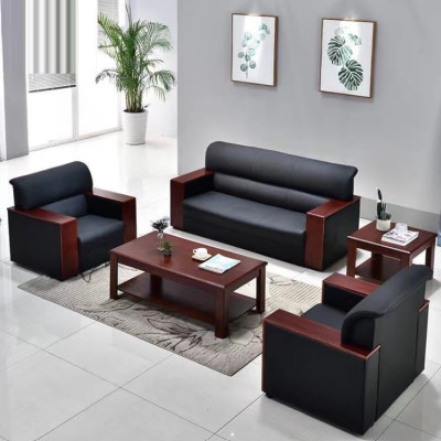 Bộ sofa da văn phòng cao cấp Juno Sofa kèm 2 ghế đơn HVPCT-06