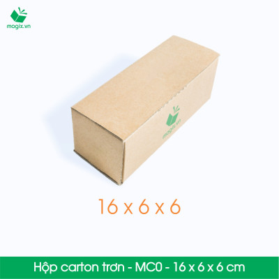 MC0 - 16x6x6 cm - 50 Thùng hộp carton trơn đóng hàng 