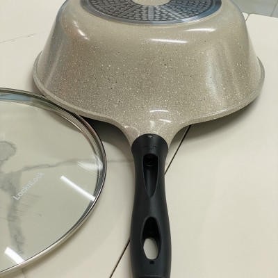 Chảo Sâu Lòng Đáy Phẳng Đá Stone 7 Lớp Cao Cấp 30cm LCA6305D (cam kết hàng chính hãng)