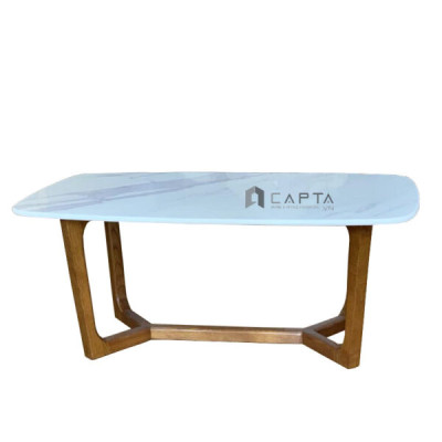 Bàn Sofa 1m2 TS Concorde A-12E N Nội thất Capta Bàn tiếp khách mặt đá nhân tạo chân gỗ