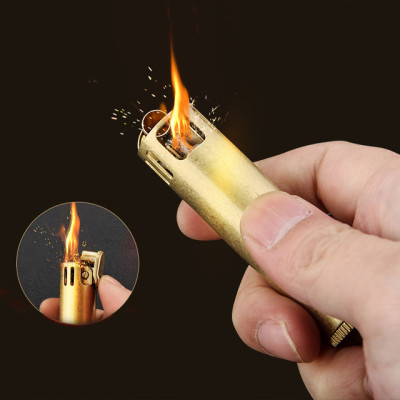 Vỏ Hột Quẹt Bật Lửa Xăng Promise BNC-015 Đồng Cao Cấp Lửa Ngọn Đẹp Độc Lạ  - Dùng Xăng Bấc Đá