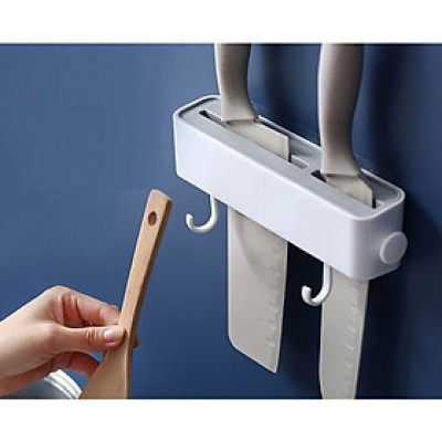 Kệ nhựa đựng dao dán tường có 2 móc - Chính hãng HENRYSA