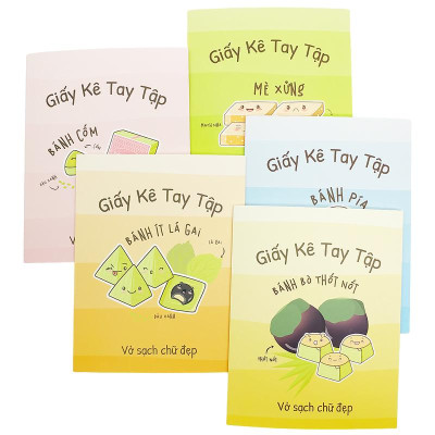 Giấy Kê Tay Tập Bánh Việt - The Sun - Bánh Cốm - Màu Đỏ