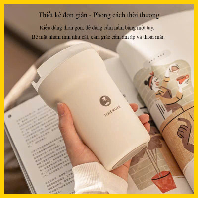 Bình giữ nhiệt cà phê Timemore |  thép không gỉ, chống tràn, lõi gốm.