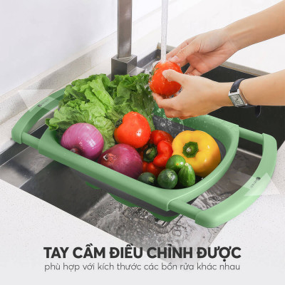 Rổ Gấp Gọn Kê Bồn Rửa Bát Elmich EL8411, Hàng Chính Hãng, Tay Cầm Điều Chỉnh, Nhanh Ráo Nước - JoyMall