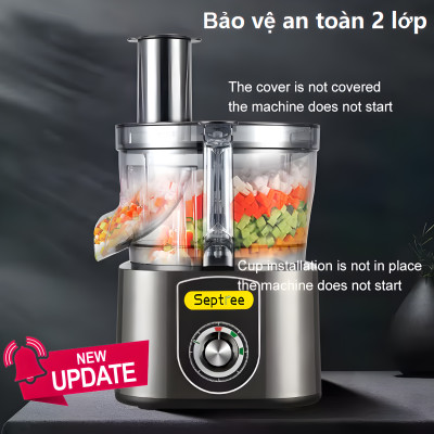 Máy thái rau củ quả đa năng chuyên nghiệp thương hiệu Mỹ cao cấp Septree ANS-A5 - Công suất 600W - Hàng Nhập Khẩu