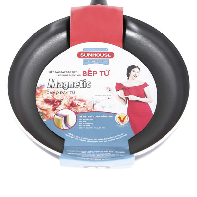 Chảo Đáy Từ Sunhouse Magnetic Pan SHM18 (18cm) Dùng Mọi Bếp - Chính Hãng
