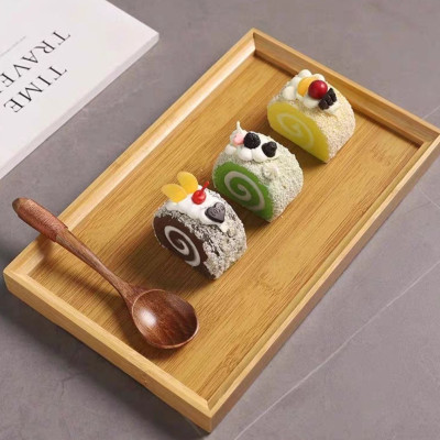 Khay gỗ tre ghép đựng trà đạo, đựng thức ăn ẩm thực hình chữ nhật - An toàn, cao cấp, chắc chắn - Hàng sản xuất chuẩn tre Việt Nam 