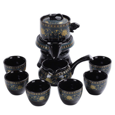 Bộ Ấm Chén Pha Trà Tử Sa Cao Cấp - Xanh Đen Vàng - 1 Ấm Trà, 6 Chén Trà, Cối Xay Kèm Hộp Quà Tặng Sang Trọng - HÀNG CHÍNH HÃNG MINIIN