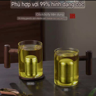 Quả Lọc Trà Inox SUS 304 Quả Lọc Trà Gia Vị Thảo Quả Lỗ Lọc Siêu Mịn Công Nghệ CNC Cao Cấp