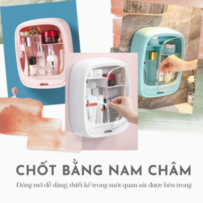 TỦ DÁN TƯỜNG ĐA NĂNG HOKORI - Tủ Mỹ Phẩm Treo Tường nhựa Việt Nhật