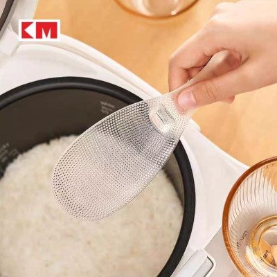 Muỗng Thìa xúc cơm chống dính nhà bếp Nhật Bản, xẻng xúc cơm, nồi cơm điện chịu nhiệt độ cao, thìa xúc cơm, lưới nhựa TPX, thìa xúc cơm màu trong suốt
