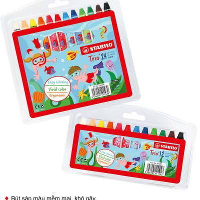 Bộ Bút Sáp Dầu Stabilo Trio OP2624