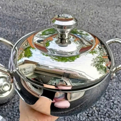 NỒI FIVESTAR INOX 304 LIỀN KHỐI, HÌNH TRÁI TÁO, SIZE 20 CM, NẮP INOX; DÙNG ĐƯỢC TRÊN MỌI LOẠI BẾP KỂ CẢ BẾP TỪ.