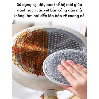 Set 3 miếng bọt biển rửa chén bát 3 lớp cọ xoong nồi giẻ rửa bát đĩa đa năng siêu tạo bọt