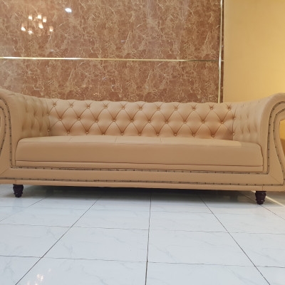 Ghế Sofa Tân Cổ Điển _ Màu vàng mở gà _ Hàng Cao Cấp _ Tiêu Chuẩn Xuất Khẩu _ Size 2200