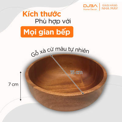 Tô gỗ, bát ăn cơm, tô salad gỗ tự nhiên hàng xuất Hàn Quốc - Chính hãng DUBA