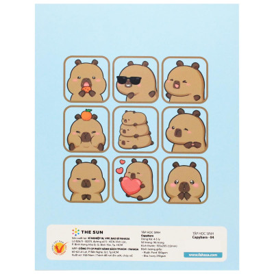 Tập Học Sinh Capybara - 4 Ôly - 96 Trang 100gsm - The Sun (Mẫu Màu Giao Ngẫu Nhiên)