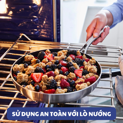 Bộ 2 món chảo chống dính phủ tinh thể kim cương cao cấp Blue Diamond 24,28 cm