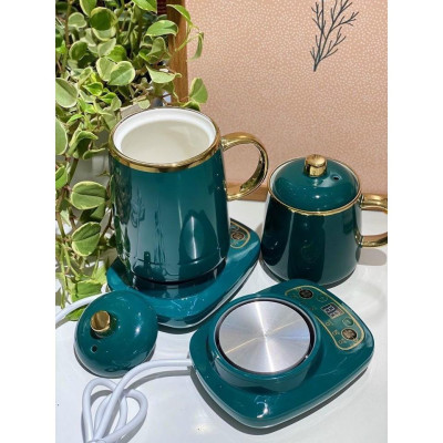 Cốc Chưng Yến, Hầm Cháo Đa Năng Kèm Đế Giữ Nhiệt - Cốc Hâm Nóng Có LED 6 Chế Độ Mẫu Mới 2021