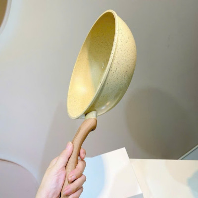 Chảo Chống Dính Bếp Từ Vân Đá Kiểu Nhật 20-30cm, Đáy Từ Ceramic Cán Gỗ [Hàng Loại Một] - HÀNG CHÍNH HÃNG MINIIN