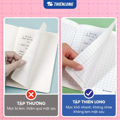 Combo 5 Tập học sinh 48 trang 5 ô ly vuông 2.5mm chấm kẻ 2/3 120gsm NB-120 Thiên Long - Mẫu ngẫu nhiên