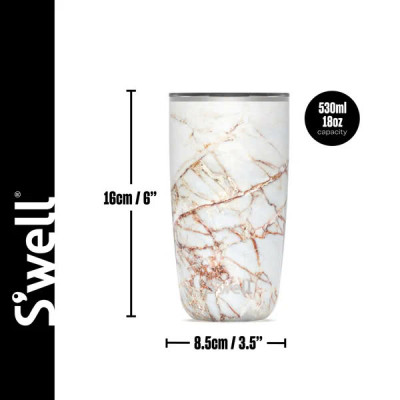 Cốc Giữ Nhiệt S’well Calacatta Gold Kèm Nắp, 530ml Hàng chính hãng