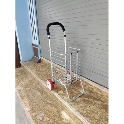 Xe kéo đi chợ hợp kim niken siêu cứng và bền chông gỉ sét xe kéo đi chợ gấp gọn cỡ lớn ( bánh xe có vòng bi )