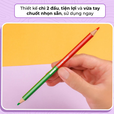 Hộp 12 Bút Chì Màu Hai Đầu - Double Ended Colored Pencils - Colokit CPC-C035