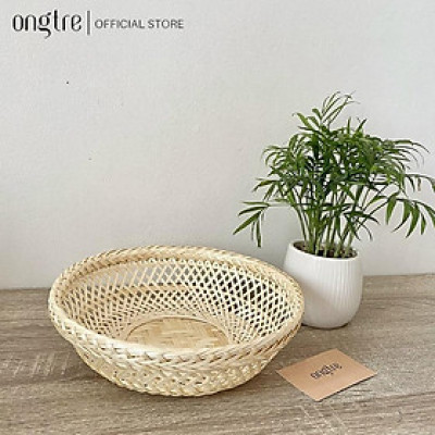 Rổ rá đan bằng tre đẻ bàn ăn phòng khách, đựng hoa quả đồ khô decor | ongtre (Vietnam)