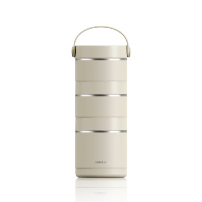 Bộ hộp cơm giữ nhiệt LocknLock LHC8058, Hàng chính hãng, thép không gỉ 304, có tay xách - JoyMall