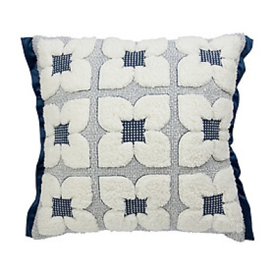 Gối Tựa Sợi Tổng Hợp SHERPA FLORA-FULL Màu Xanh Dương|Index Living Mall| Nội Thất Thái Lan