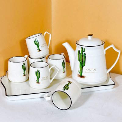 Bộ Ấm Chén Thương Hiệu GOSU Phong Cách Châu Âu, Chất Men Sáng Bóng