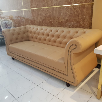 Ghế Sofa Tân Cổ Điển _ Màu vàng mở gà _ Hàng Cao Cấp _ Tiêu Chuẩn Xuất Khẩu _ Size 2200