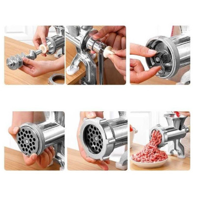 Máy Xay Thịt Bằng Tay Đế Kẹp Bàn - Cối Xay Thịt Quay Tay Đa Năng Không Gỉ, Nhỏ Gọn, Tiện Dụng - Hàng Loại 1 - Chính Hãng MINIIN 