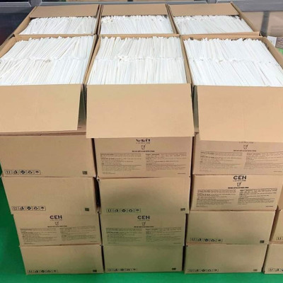 Ống hút giấy cao cấp Clean Paper Straw _ thùng 2500 ống có bọc giấy kích thước 6mm x 197mm dùng uống cà phê nước ép... ( take away)