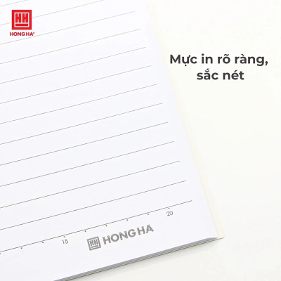 Vở kẻ ngang Hồng Hà 120 trang - Gáy ghim - Study Be Yourseft 1463 định lượng 70 gm2 độ sáng 90-92 ISO Khổ vở 180 x 252 mm (Giao bìa ngẫu nhiên)