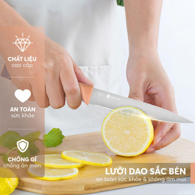 Bộ dao kéo 05 món Elmich diamond EL8404, Hàng chính hãng, thiết kế đa dụng, chuôi dao chắc chắn - JoyMall