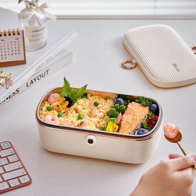 Hộp Cơm Điện Giữ Nhiệt, Tự Hâm Nóng Và Nấu Chín Đa Năng 2 Ngăn SB-HC09L Dung Tích 0.9 LÍT Công Suất 75W - Hàng Chính Hãng
