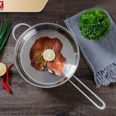 Chảo inox Zwilling twin 24 cm kèm nắp kính Hàng chính hãng
