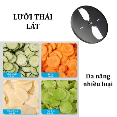 Máy thái rau củ quả đa năng chuyên nghiệp thương hiệu Mỹ cao cấp Septree ANS-A5 - Công suất 600W - Hàng Nhập Khẩu