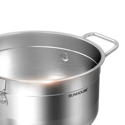 BỘ NỒI INOX 5 ĐÁY SUNHOUSE SHG669 - Hàng Chính Hãng